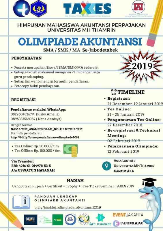 Hima Akuntansi Perpajakan M.H. Thamrin Gelar Olimpiade Akuntansi