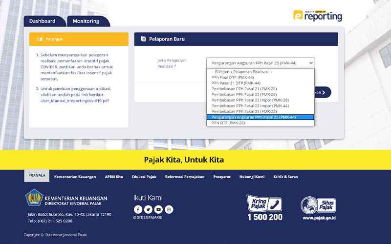 Aplikasi Pelaporan Diskon 30% Angsuran PPh Pasal 25 Sudah Tersedia