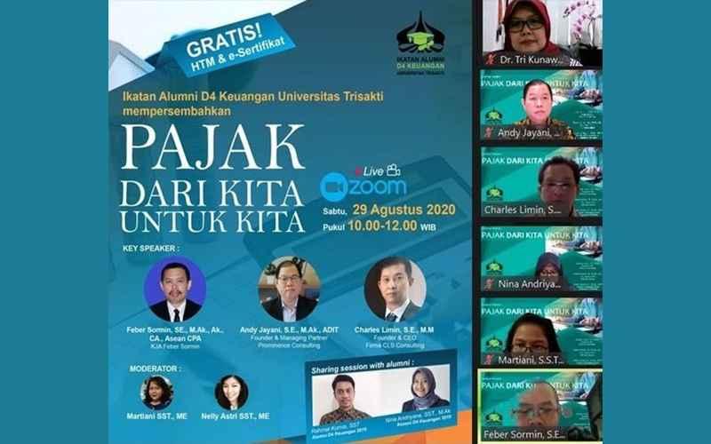 Alumni D4 Ilmu Keuangan Universitas Trisakti Gelar Webinar Pajak