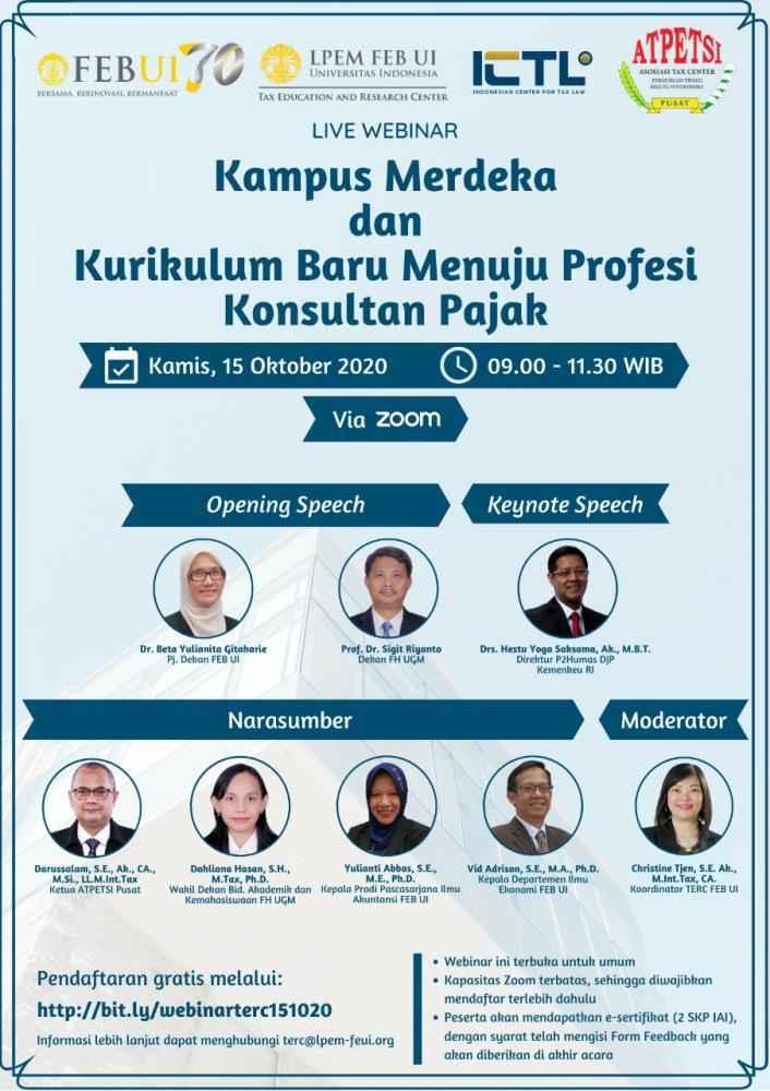 Webinar Gratis Soal Kurikulum Profesi Konsultan Pajak, Tertarik?