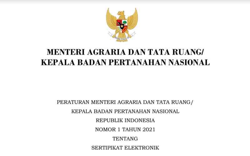 Sertifikat Tanah Bakal Ditarik, Diganti Bentuk Elektronik