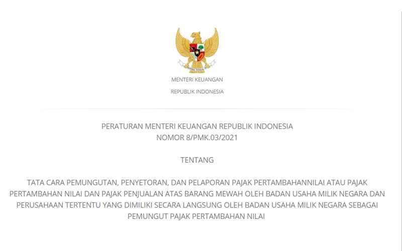 Sri Mulyani Perbarui PMK Pemungutan PPN dari Rekanan BUMN