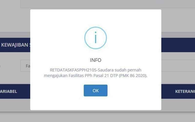 Dapat Notifikasi ‘Sudah Pernah Mengajukan Fasilitas’ ? Ini Kata DJP