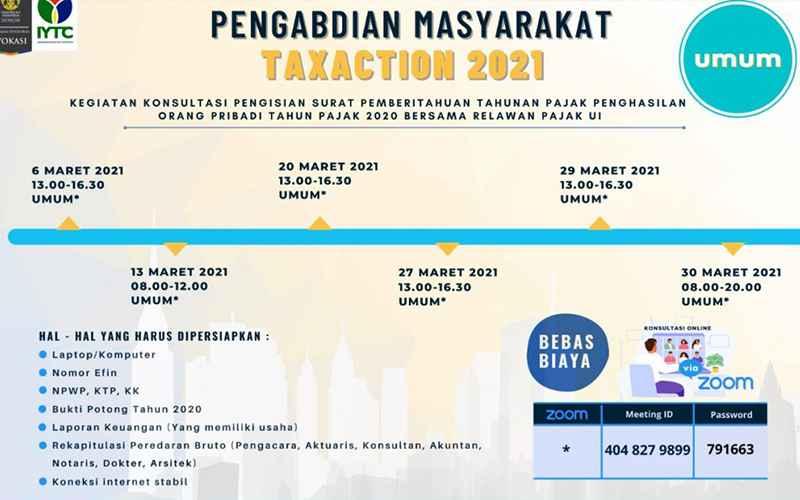 Vokasi UI Gelar Taxaction 2021, Wajib Pajak Bisa Konsultasi Soal SPT