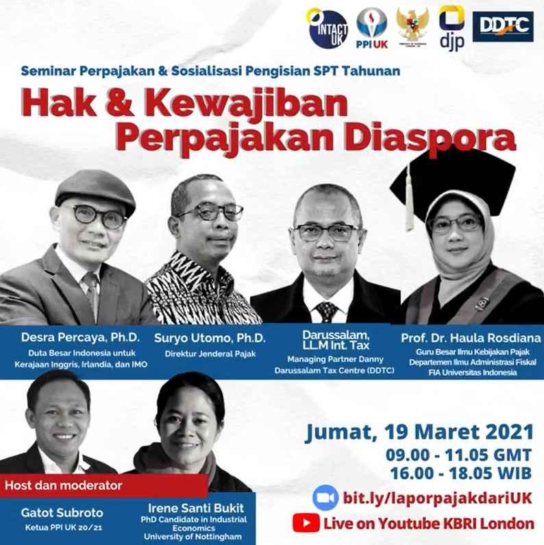 Ada Webinar Soal Hak dan Kewajiban Perpajakan Diaspora, Tertarik?