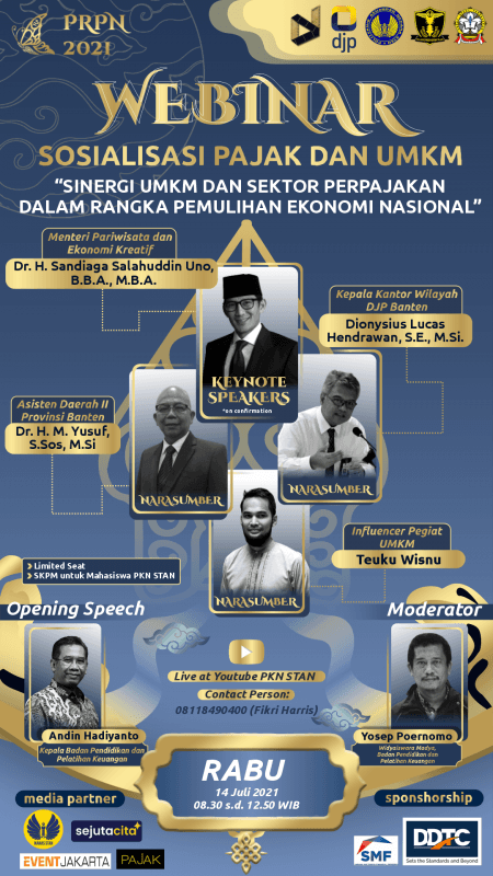 PKN STAN Adakan Webinar Sosialisasi Pajak dan UMKM, Tertarik?