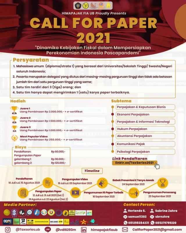 Himapajak FIA UB Gelar Call for Paper 2021, Berminat Ikut?