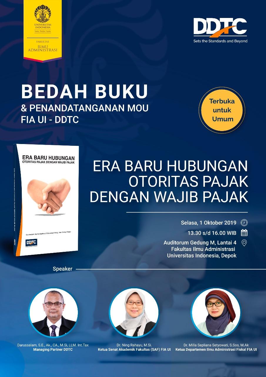 Bedah Buku dan MoU FIA UI-DDTC, Mau Ikut?