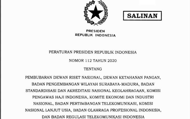 Tingkatkan Efisiensi, Jokowi Resmi Bubarkan 10 Lembaga Ini 