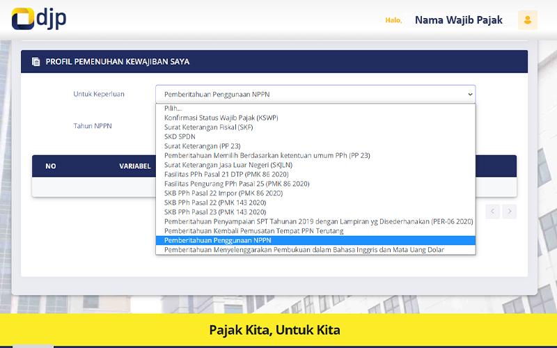 Ada 2 Layanan Baru dalam Menu Info KSWP DJP Online