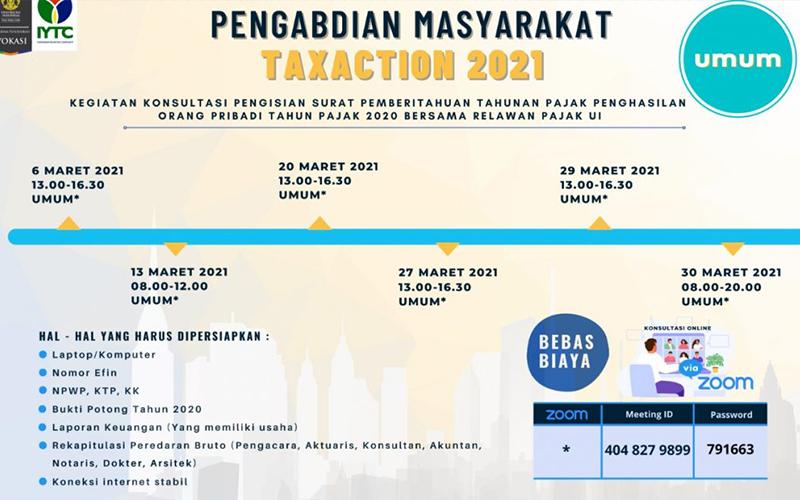 Vokasi UI Gelar Taxaction 2021, Wajib Pajak Bisa Konsultasi Soal SPT