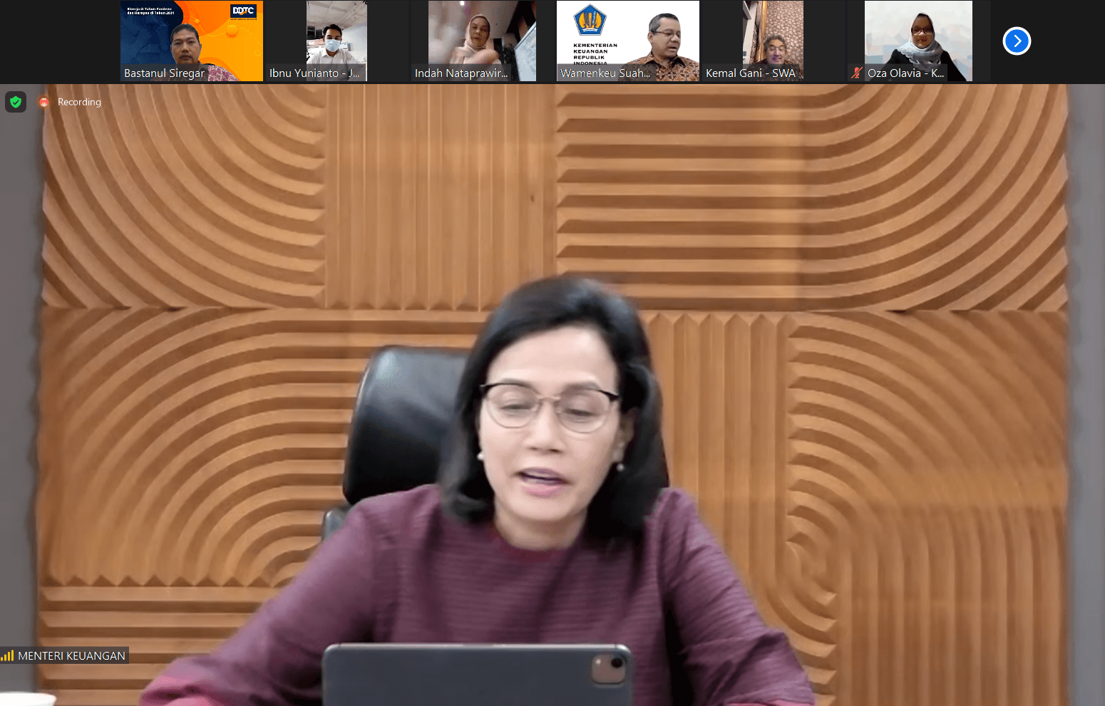 Sri Mulyani: 52% Pegawai Kemenkeu Masih WFH