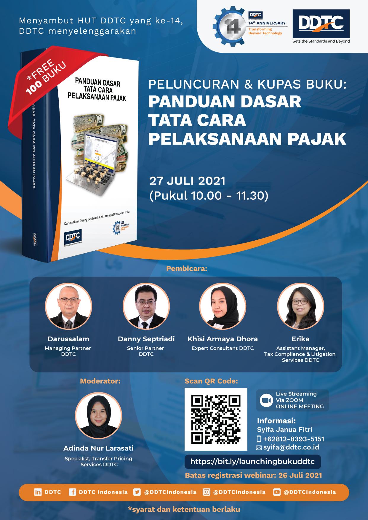 Peluncuran Buku Pajak Terbaru DDTC! 100 Buku Gratis, Daftar di Sini