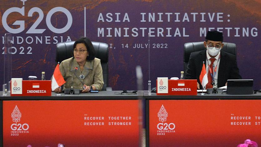 Pertemuan yang membahas komitmen transparansi pajak melalui penandatanganan Deklarasi Bali mengenai Asia Initiative tersebut merupakan salah satu side event pertemuan 3rd Finance Ministers and Central Bank Governors (FMCBG) dan Finance and Central Bank Deputies (FCBD) G20. ANTARA FOTO/POOL/Fikri Yusuf/rwa.